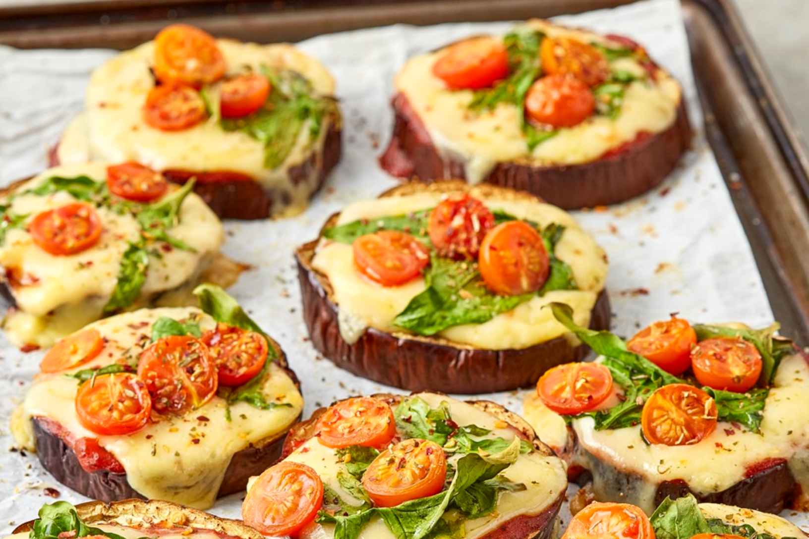 Eggplant pizzas