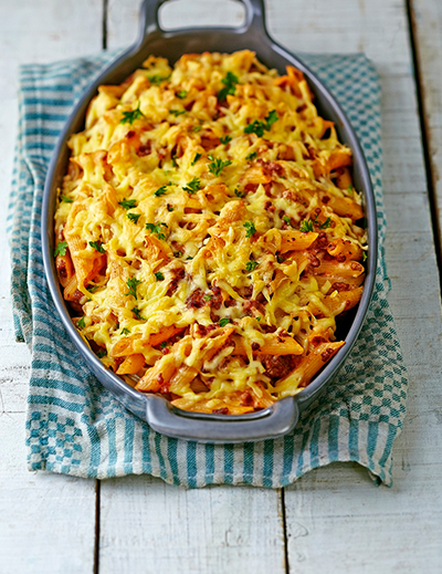 Gouda pasta bake